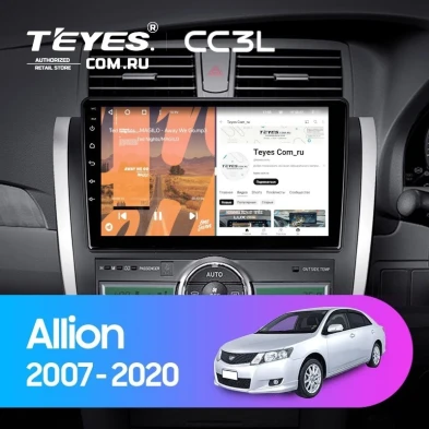 Штатная магнитола Teyes CC3L 4/64 Toyota Allion T260 (2007-2020) Правый руль