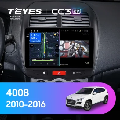 Штатная магнитола Teyes CC3 2K 360 6/128 Peugeot 4008 (2010-2016) Тип-B