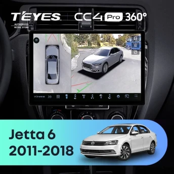 Штатная магнитола Teyes CC4 Pro 360 12/256 Volkswagen Jetta 6 (2011-2018) (13")