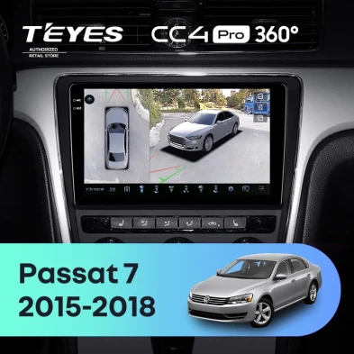 Штатная магнитола Teyes CC4 Pro 360 12/256 Volkswagen Passat 7 B7 (2015-2018) F1