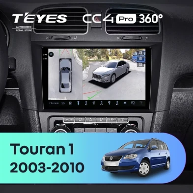 Штатная магнитола Teyes CC4 Pro 360 12/256 Volkswagen Touran 1 (2003-2010)