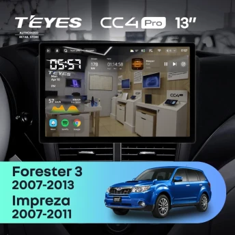 Штатная магнитола Teyes CC4 Pro 8/128 Subaru Forester 3 SH (2007-2013) (13")