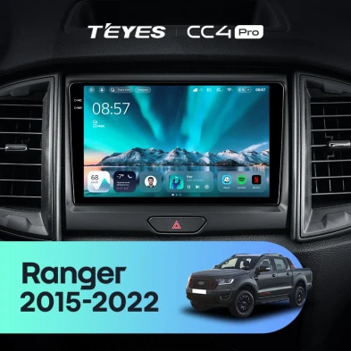 Штатная магнитола Teyes CC4 Pro 8/128 Ford Ranger P703 (2015-2022) Тип-B