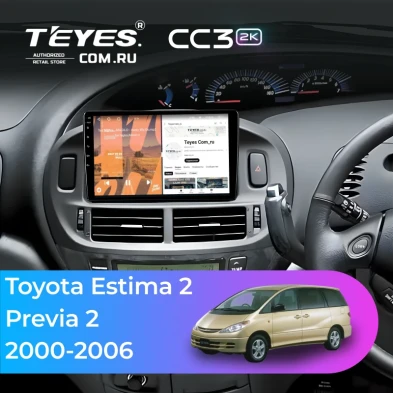 Штатная магнитола Teyes CC3 2K 4/64 Toyota Estima 2 (2000-2006) Правый руль
