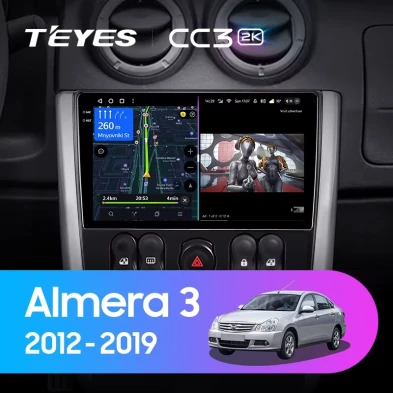 Штатная магнитола Teyes CC3 2K 4/64 Nissan Almera 3 G15 (2012-2019) F2