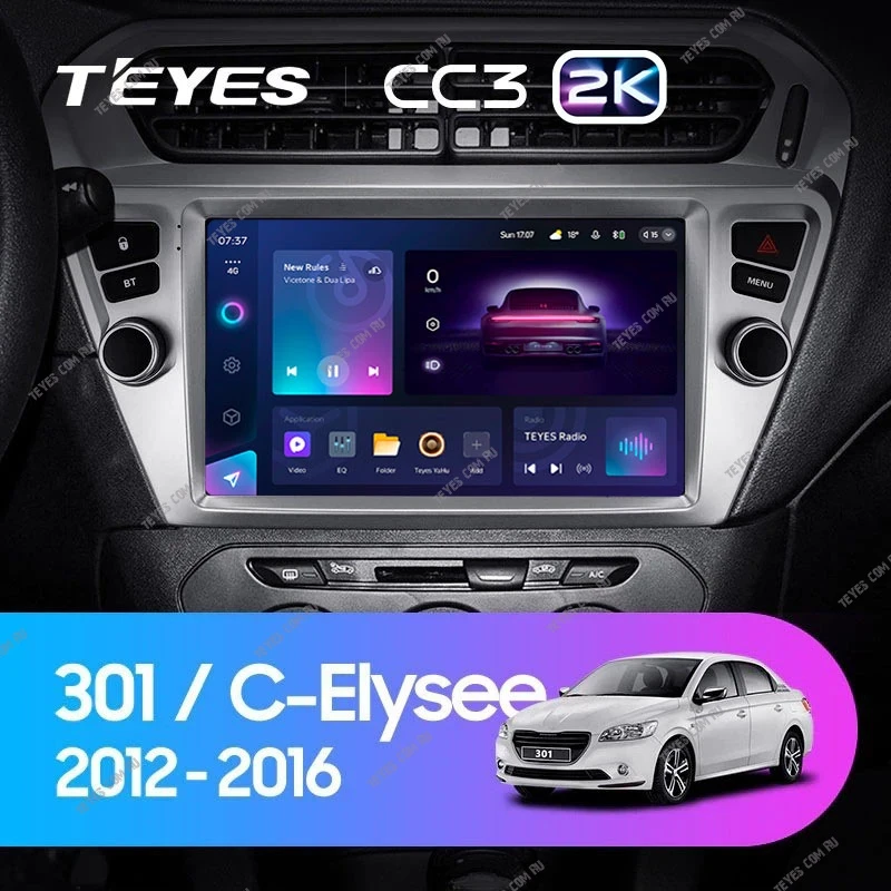 Штатная магнитола Teyes CC3 2K 6/128 Citroen C-Elysee (2012-2016) F1