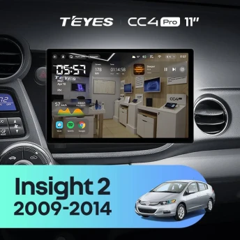 Штатная магнитола Teyes CC4 Pro 12/256 Honda Insight 2 LHD (2009-2014) (11")