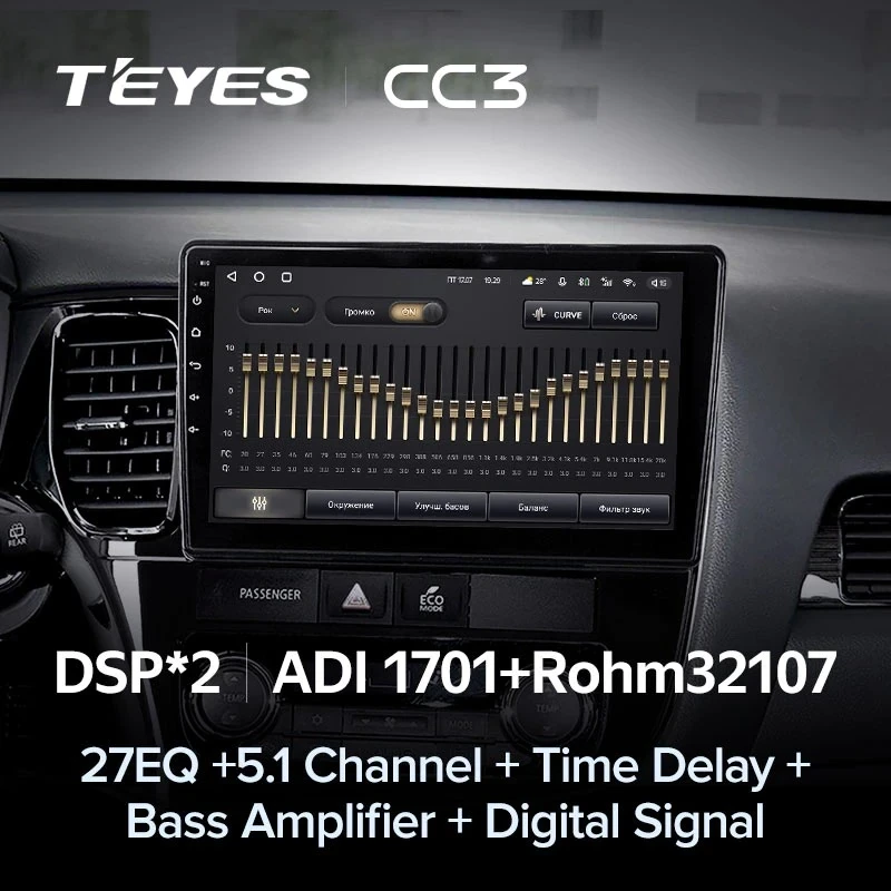 Штатная магнитола Teyes CC3 6/128 Mitsubishi Outlander 3 (2012-2018) Тип-A