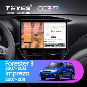 Штатная магнитола Teyes CC3 2K 4/32 Subaru Forester 3 SH (2007-2013) (13")