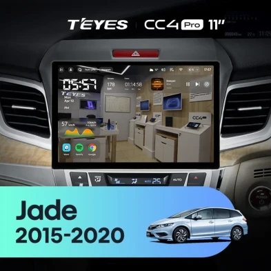 Штатная магнитола Teyes CC4 Pro 12/256 Honda Jade (2015-2020) Правый руль (11")