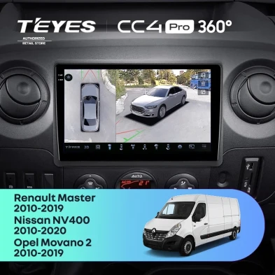 Штатная магнитола Teyes CC4 Pro 360 8/128 Opel Movano 2 (2010-2019) F2