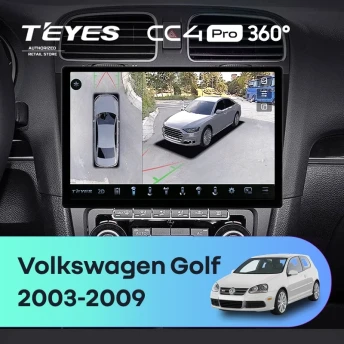 Штатная магнитола Teyes CC4 Pro 360 8/128 Volkswagen Golf (2003-2009) (11")