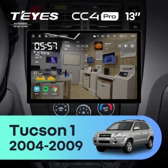 Штатная магнитола Teyes CC4 Pro 12/256 Hyundai Tucson 1 (2004-2009) F2 (13")