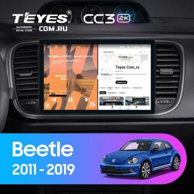 Штатная магнитола Teyes CC3 2K 4/32 Volkswagen Beetle A5 (2011-2019) (11")