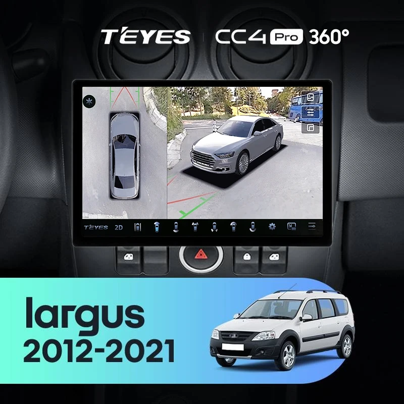Штатная магнитола Teyes CC4 Pro 360 12/256 Lada Largus (2012-2021) (11")