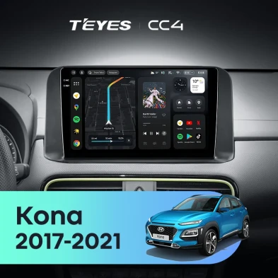 Штатная магнитола Teyes CC4 8/128 Hyundai Kona (2017-2021)