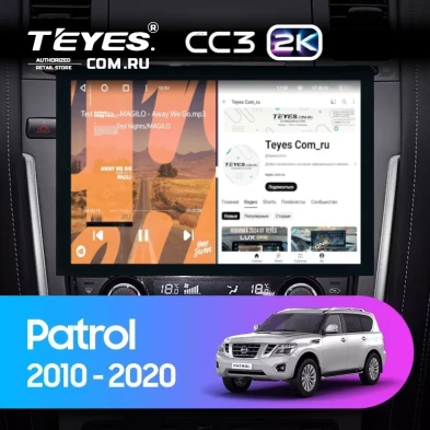 Штатная магнитола Teyes CC3 2K 4/64 Nissan Patrol Y62 (2010-2020) F2 (13")