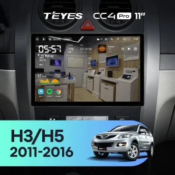 Штатная магнитола Teyes CC4 Pro 8/128 Haval H3 H5 (2011-2016) (11")