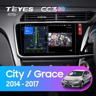 Штатная магнитола Teyes CC3 2K 4/64 Honda City (2014-2017) Тип-A Правый руль