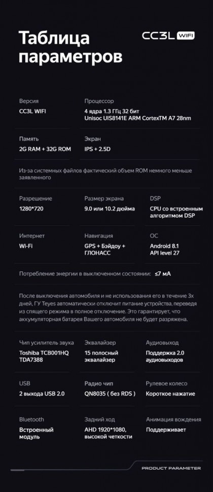 Штатная магнитола Teyes CC3L WiFi 2/32 Renault Trafic 3 (2014-2021)