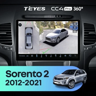 Штатная магнитола Teyes CC4 Pro 360 8/128 Kia Sorento 2 II XM (2012-2021) F3 (13")