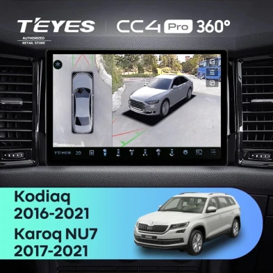 Штатная магнитола Teyes CC4 Pro 360 8/128 Skoda Karoq (2017-2021) Тип-B (13")