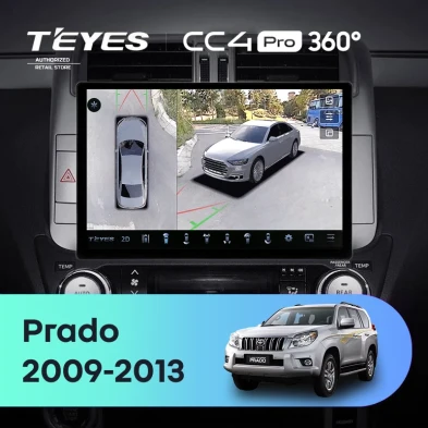 Штатная магнитола Teyes CC4 Pro 360 12/256 Toyota Land Cruiser Prado 150 (2009-2013) F1 Тип-A (13")