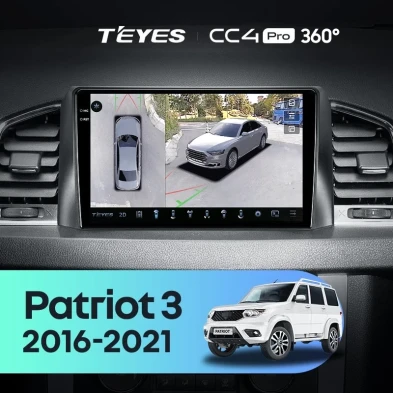 Штатная магнитола Teyes CC4 Pro 360 12/256 UAZ Patriot 3 (2016-2021) F2