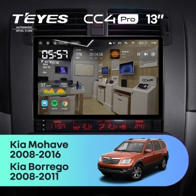 Штатная магнитола Teyes CC4 Pro 8/128 Kia Mohave (2008-2016) (13")