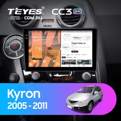 Штатная магнитола Teyes CC3 2K 360 6/128 SsangYong Kyron (2005-2011)