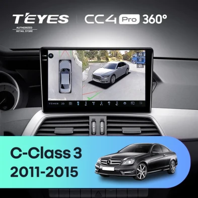 Штатная магнитола Teyes CC4 Pro 360 12/256 Mercedes-Benz C-Class W204 C204 S204 (2011-2015)