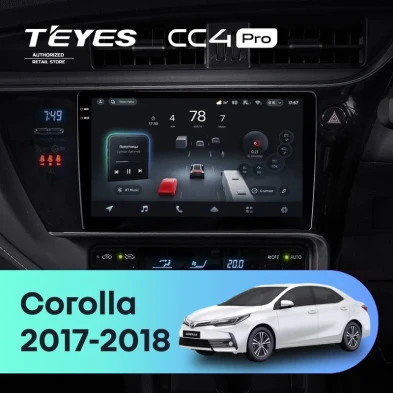 Штатная магнитола Teyes CC4 Pro 8/128 Toyota Corolla (2017-2018) Тип-B