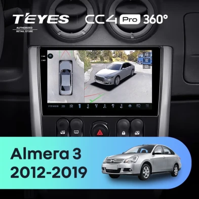 Штатная магнитола Teyes CC4 Pro 360 12/256 Nissan Almera 3 G15 (2012-2019) F2