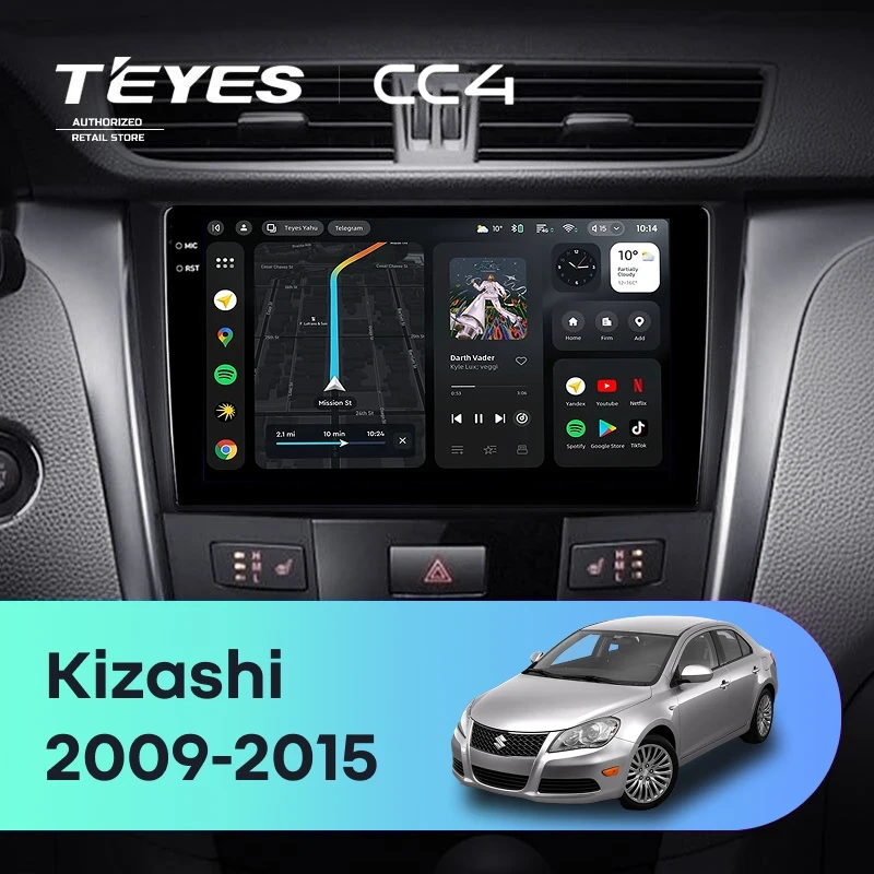 Штатная магнитола Teyes CC4 6/64 Suzuki Kizashi (2009-2015)