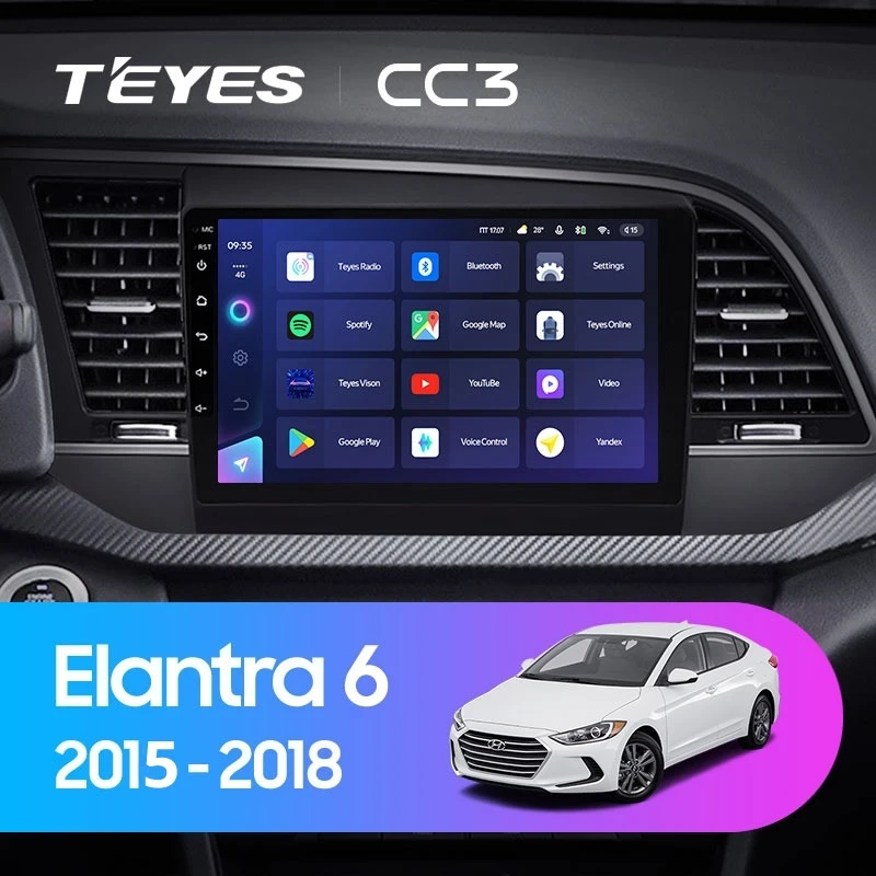 Штатная магнитола Teyes CC3 4/32 Hyundai Elantra 6 (2015-2018) Тип-B