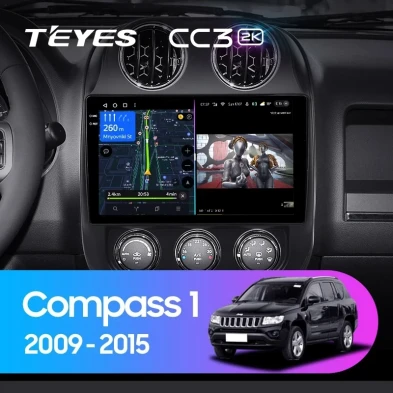 Штатная магнитола Teyes CC3 2K 6/128 Jeep Compass 1 MK (2009-2015)