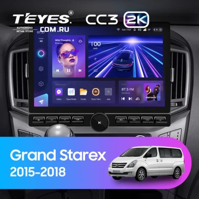 Штатная магнитола Teyes CC3 2K 6/128 Hyundai Grand Starex (2015-2018) F2 (13" с кнопками)