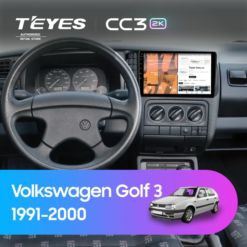 Штатная магнитола Teyes CC3 2K 4/32 Volkswagen Golf 3 (1991-2000)