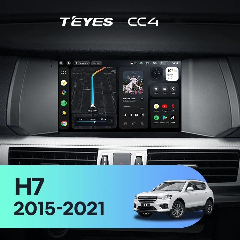 Штатная магнитола Teyes CC4 6/64 Hover Haval H7 1 (2015-2021)
