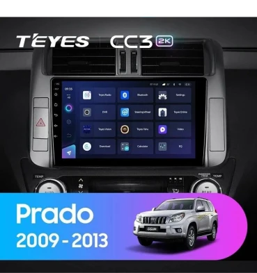 Штатная магнитола Teyes CC3 2K 4/32 Toyota Land Cruiser Prado 150 (2009-2013) F2 Тип-B