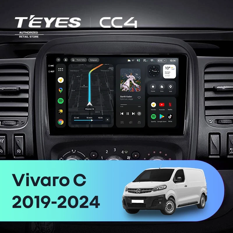 Штатная магнитола Teyes CC4 8/128 Opel Vivaro C (2019-2024)