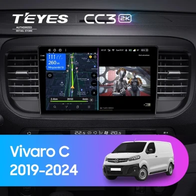 Штатная магнитола Teyes CC3 2K 360 6/128 Opel Vivaro C (2019-2024)