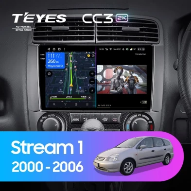 Штатная магнитола Teyes CC3 2K 4/64 Honda Stream 1 (2000-2006) F1