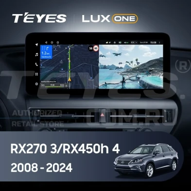 Штатная магнитола Teyes LUX ONE 4/64 Lexus RX270 3 RX450h 3 AL10 (2008-2015) Тип-C