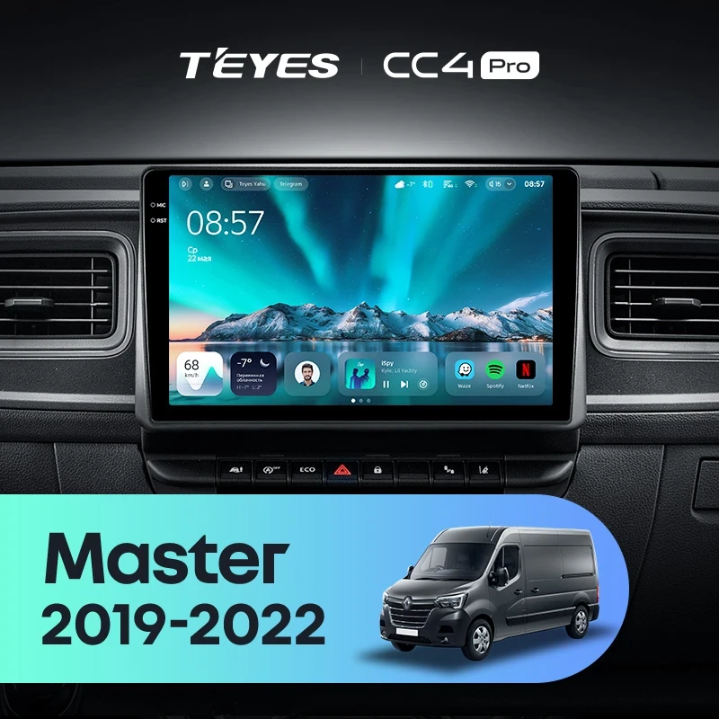 Штатная магнитола Teyes CC4 Pro 12/256 Renault Master (2019-2022)