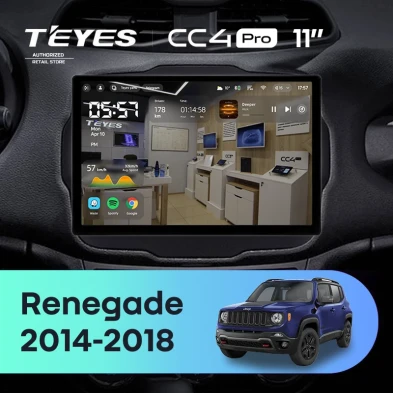 Штатная магнитола Teyes CC4 Pro 8/128 Jeep Renegade (2014-2018) (11")