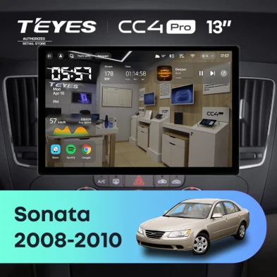 Штатная магнитола Teyes CC4 Pro 12/256 Hyundai Sonata NF (2008-2010) F2 (13")