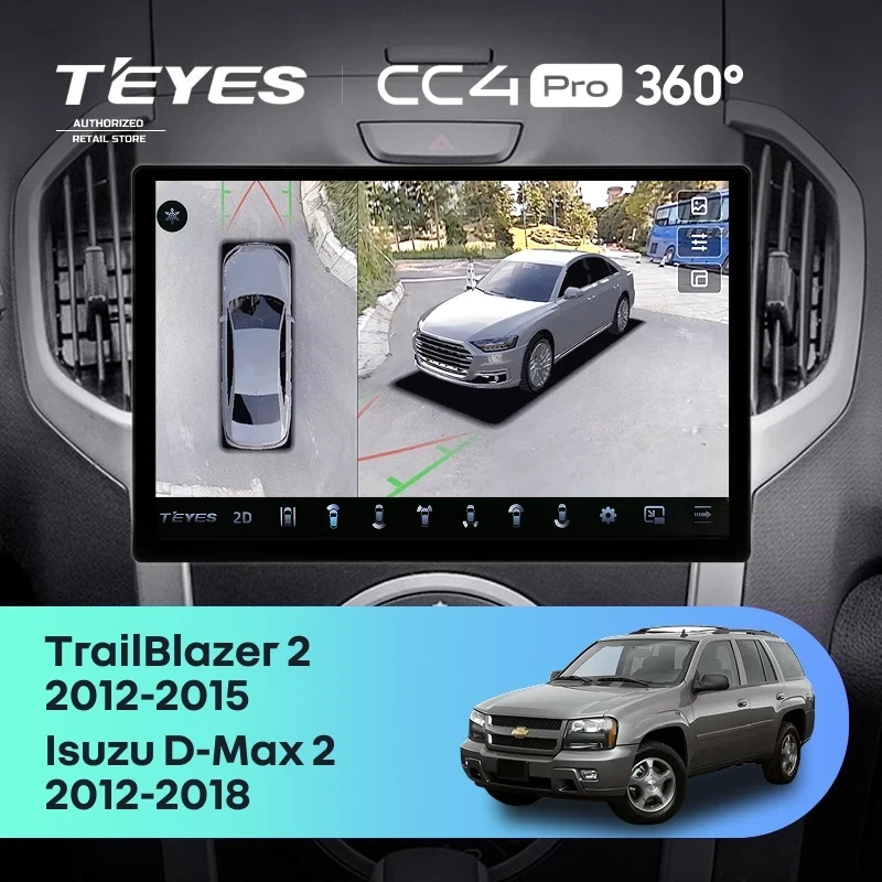 Штатная магнитола Teyes CC4 Pro 360 8/128 Isuzu D-Max 2 (2012-2018) (13")
