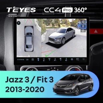 Штатная магнитола Teyes CC4 Pro 12/256 Honda Jazz 3 (2015-2020) Тип-B Правый руль (13")