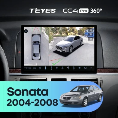 Штатная магнитола Teyes CC4 Pro 360 8/128 Hyundai Sonata NF (2004-2008) (13")